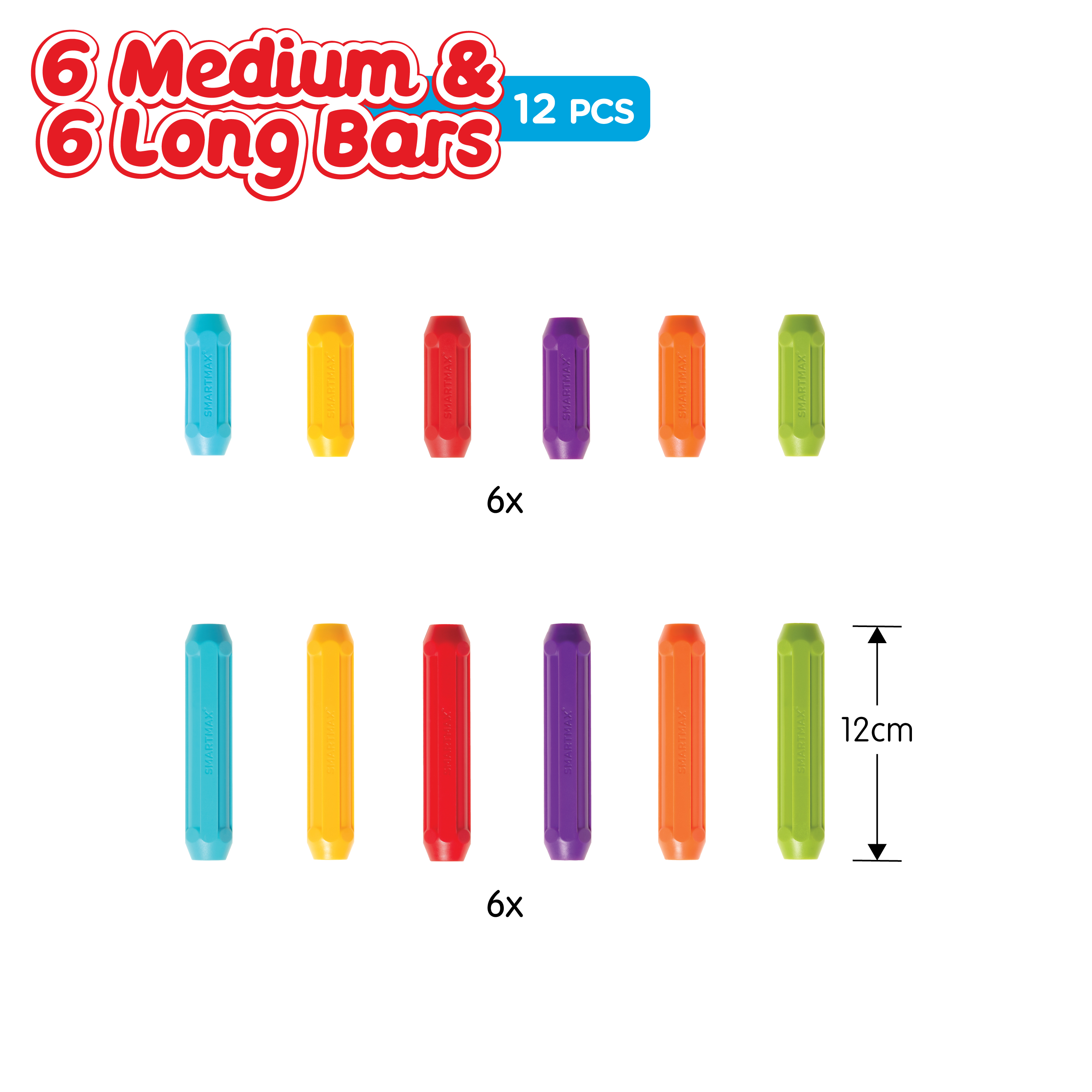 6 Medium & 6 Long Bars