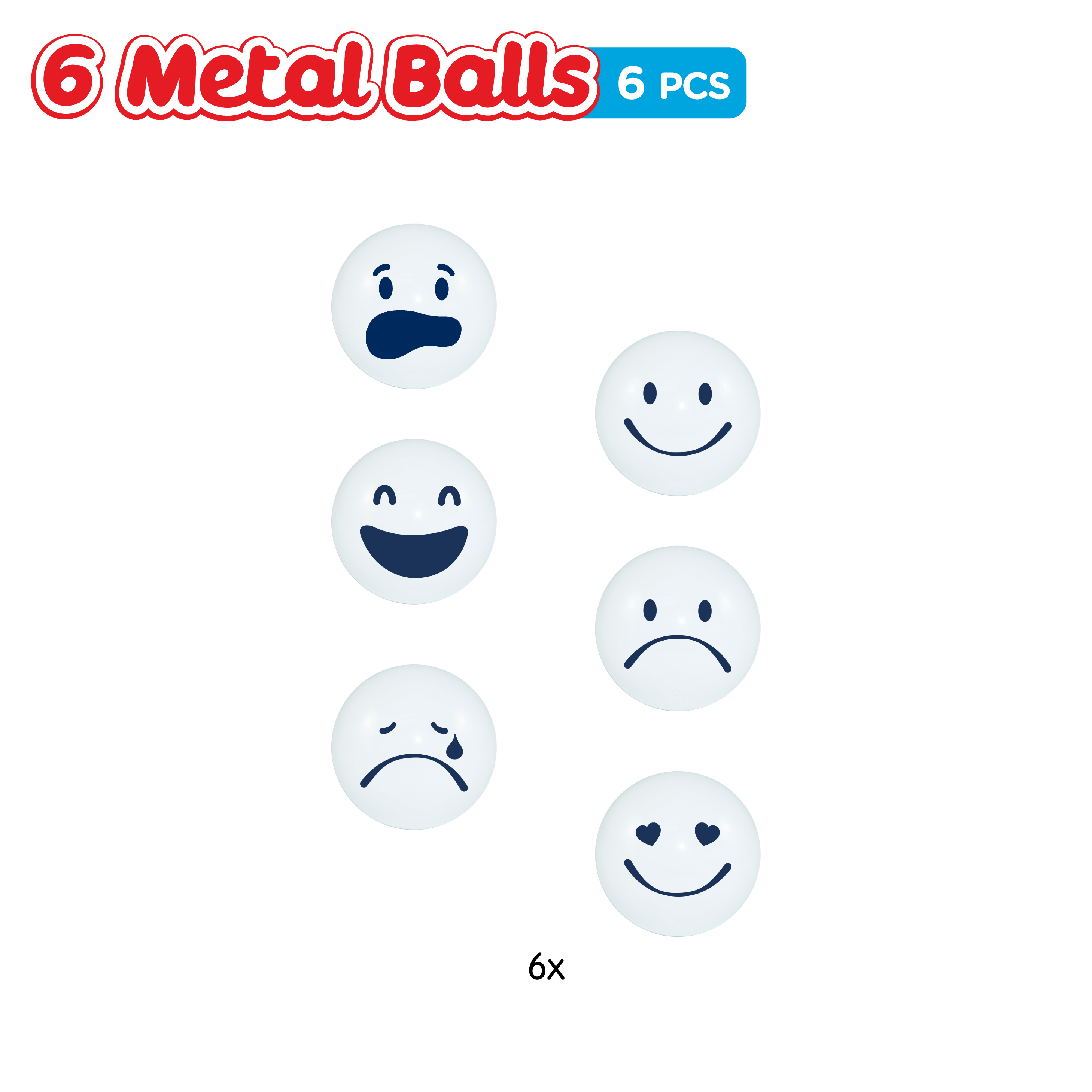 6 Metal Balls