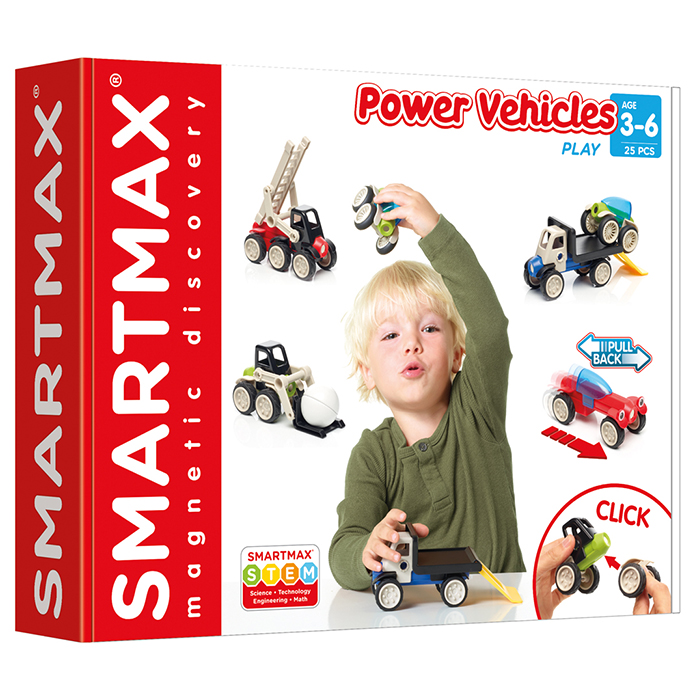 SmartMax - Les Cascadeurs - Stunt Cars - Jouet de Construction Magnétique -  Crée tes véhicules et circuits - Pour Enfants à Partir de 3 An